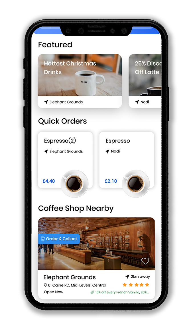 brewround coffee shop app